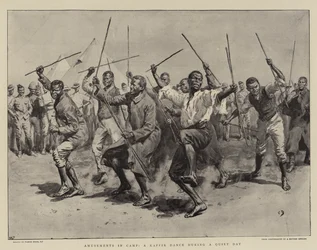 Divertimenti nel Campo, una Danza Kaffir durante un Giorno Tranquillo